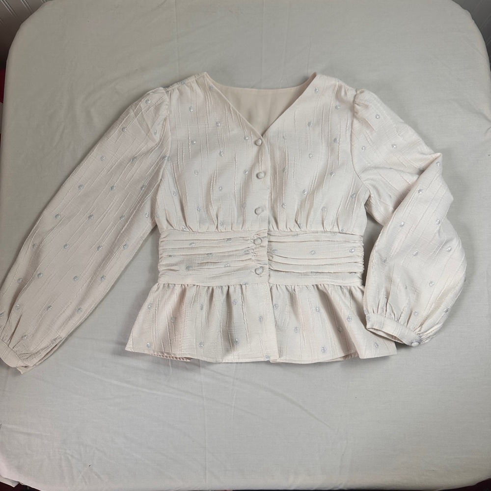 Elegant White Button-Up Women's Top